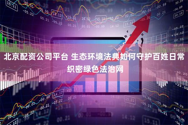 北京配资公司平台 生态环境法典如何守护百姓日常 织密绿色法治网
